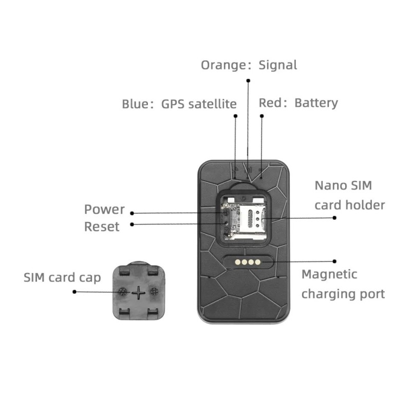 Wasserdichter magnetischer 4G-GPS-Tracker mit Mikrofon, 30 Tage
