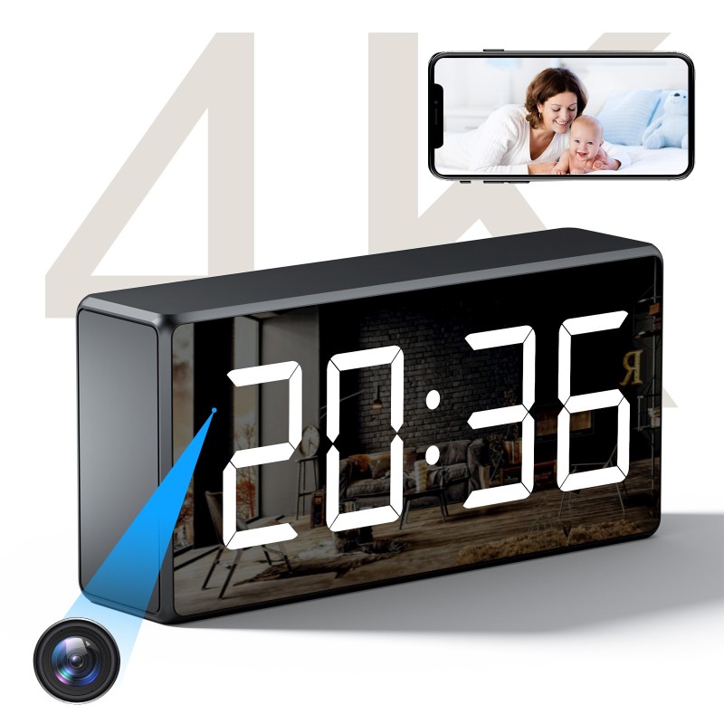 Wecker mit WLAN-Kamera Full HD und Bewegungserkennung