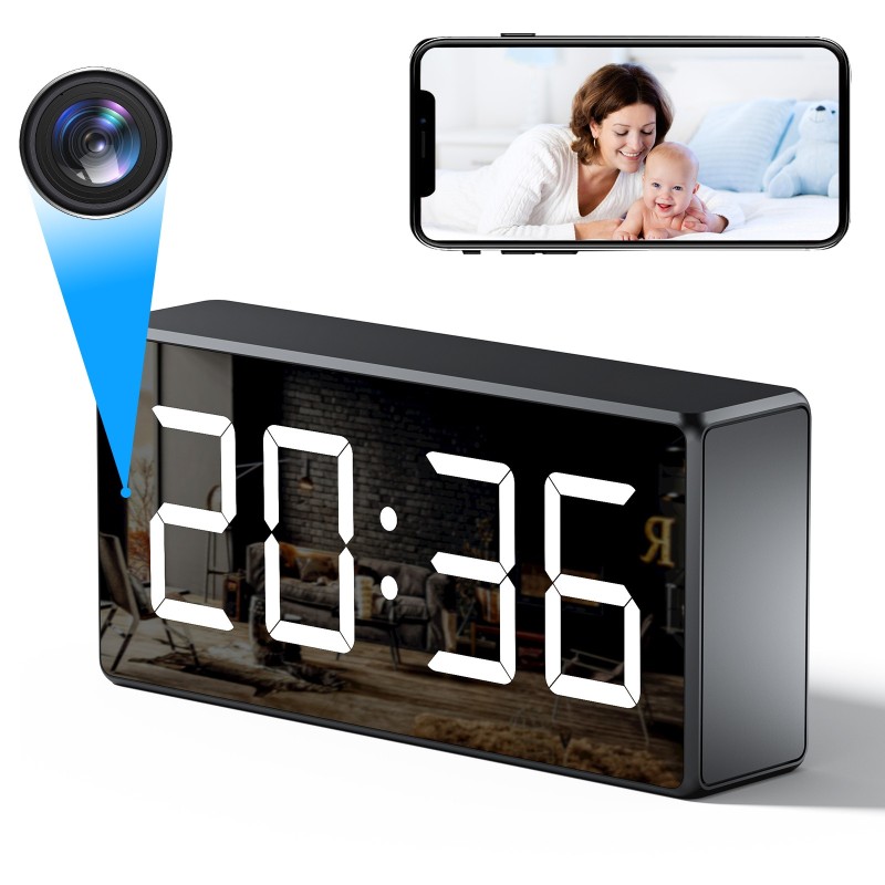Wecker mit WLAN-Kamera Full HD und Bewegungserkennung