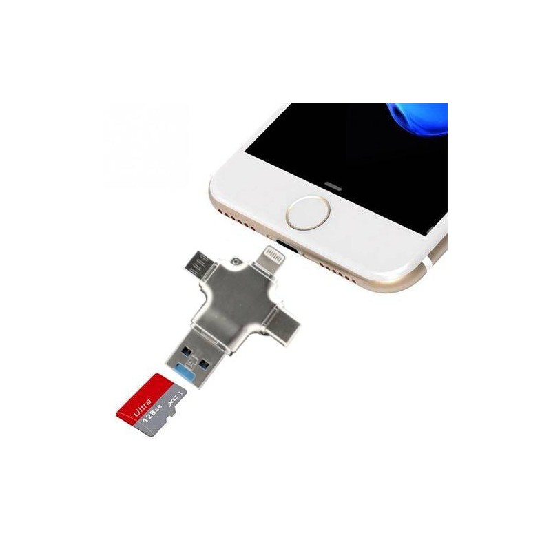 Micro SD-Kartenleser kompatibel mit iPhone und Android